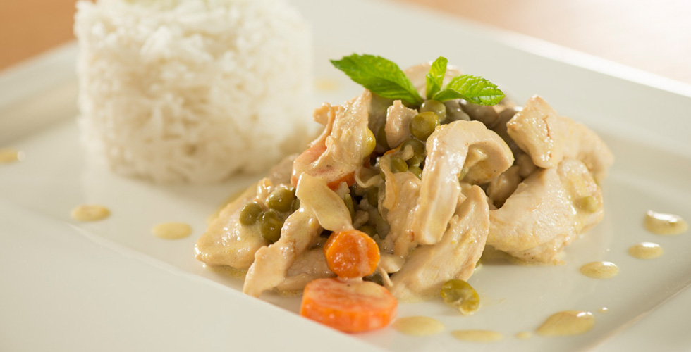 Chicken Supreme with Minted Rice