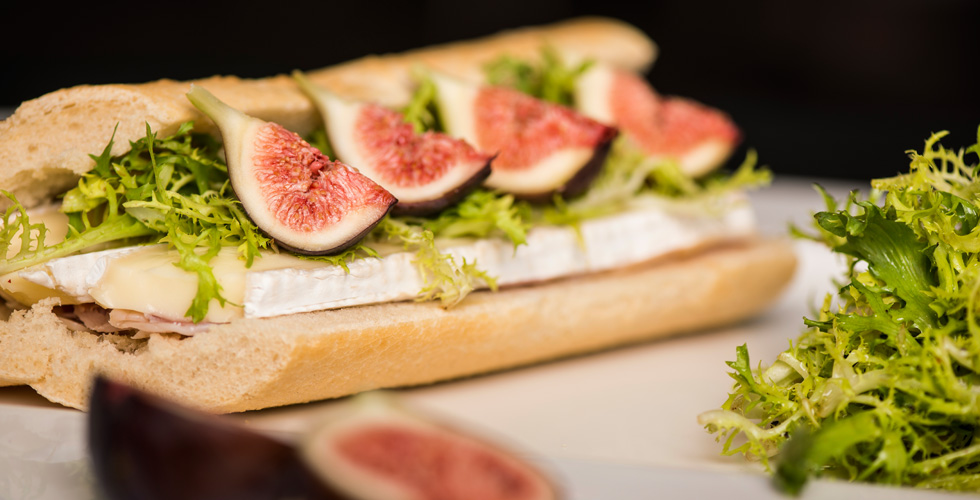 Parma ham,brie and Fig Sandwich