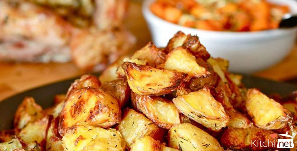 Roasted Potatoes with Crunchy Onions