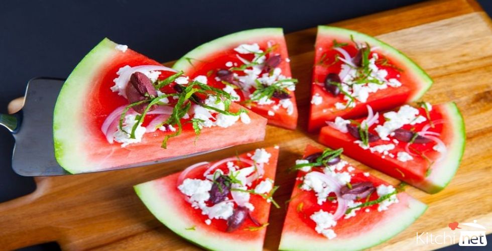 Greek Watermelon Pizza